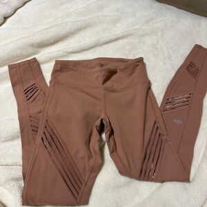 Alo Yoga Brown Leggings with Cutout Design
